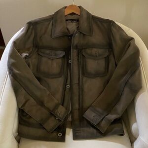 Suede Button Up Jacket